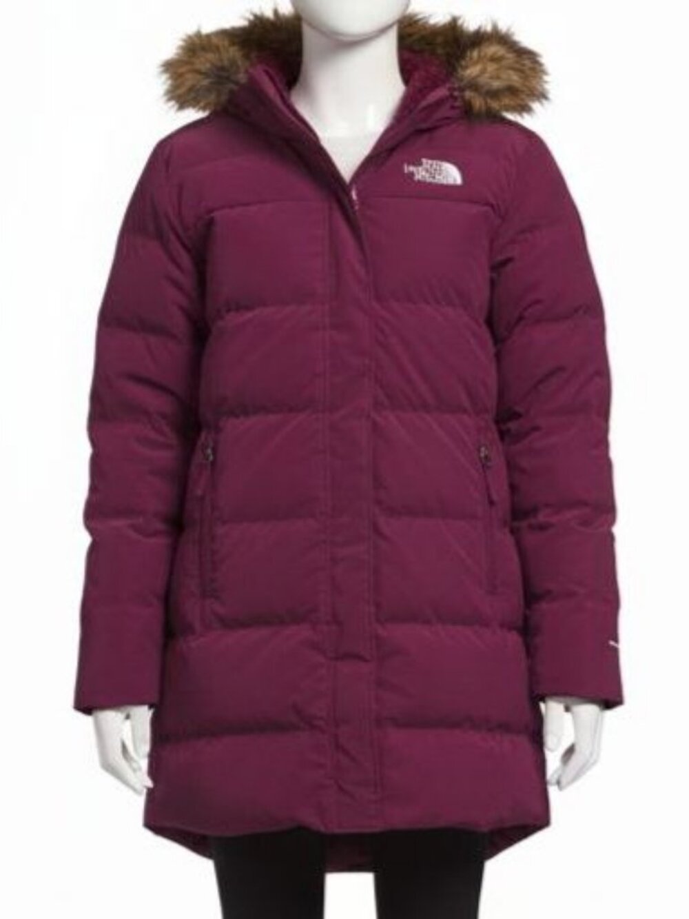 The North Face Girls' Purple North Long Down Parka Winter Jacket Size XL